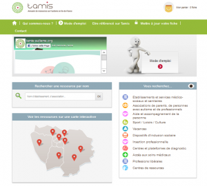 Home page du site internet TAMIS